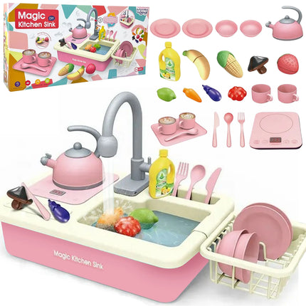 WOOPIE 2in1 virtuvėlė su kriaukle ir tekančiu vandeniu