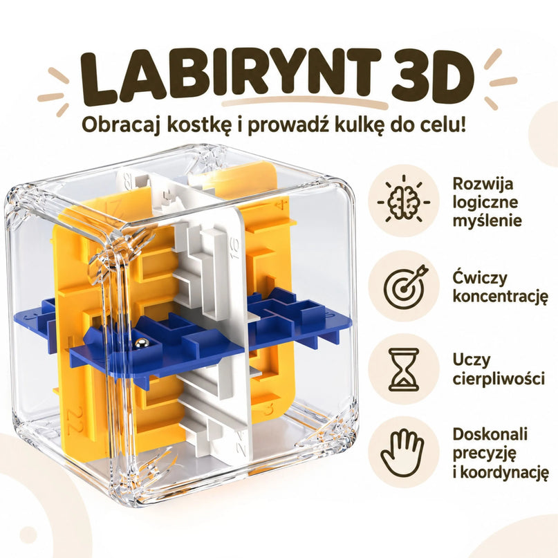 WOOPIE 3D labirintas su rutuliuku