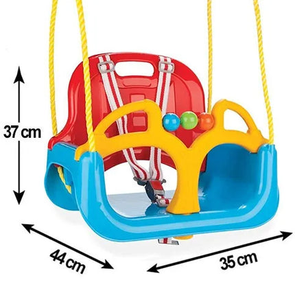 Woopie 3in1 mėlyna supynė su saugos diržais