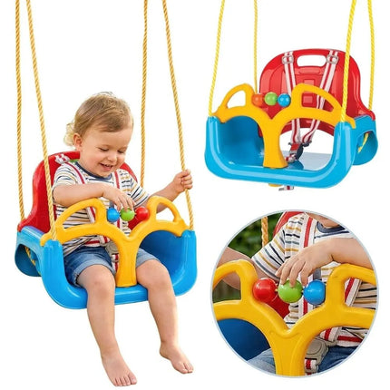 Woopie 3in1 mėlyna supynė su saugos diržais