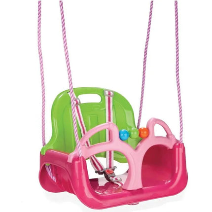 Woopie 3in1 rožinė supynė su saugos diržais