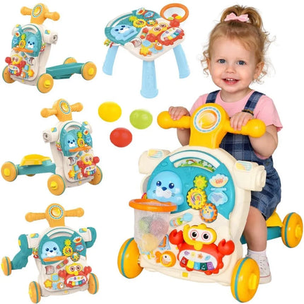 Woopie 4in1 stumdukas–vaikštynė–važiuoklė–edukacinis staliukas „Baby“