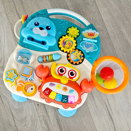 Woopie 4in1 stumdukas–vaikštynė–važiuoklė–edukacinis staliukas „Baby“