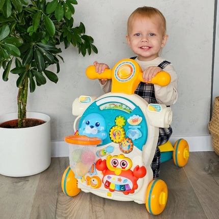 Woopie 4in1 stumdukas–vaikštynė–važiuoklė–edukacinis staliukas „Baby“