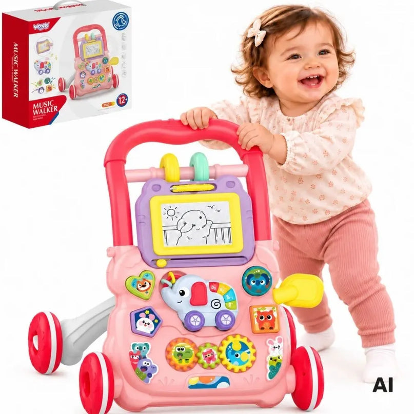 WOOPIE BABY interaktyvi vaikštynė-stumdukas su piešimo lenta