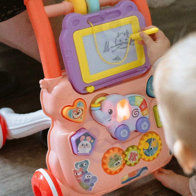 WOOPIE BABY interaktyvi vaikštynė-stumdukas su piešimo lenta