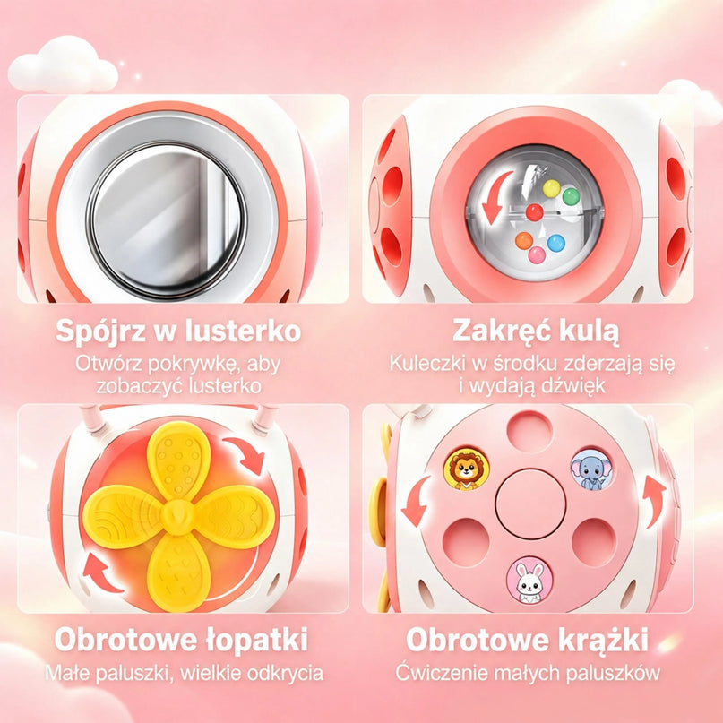 Woopie Baby interaktyvus edukacinis kamuolys su pianinu, garsais ir šviesomis