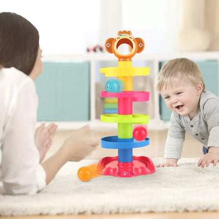 WOOPIE BABY kamuoliukų takelio spiralės rinkinys + 3 kamuoliukai