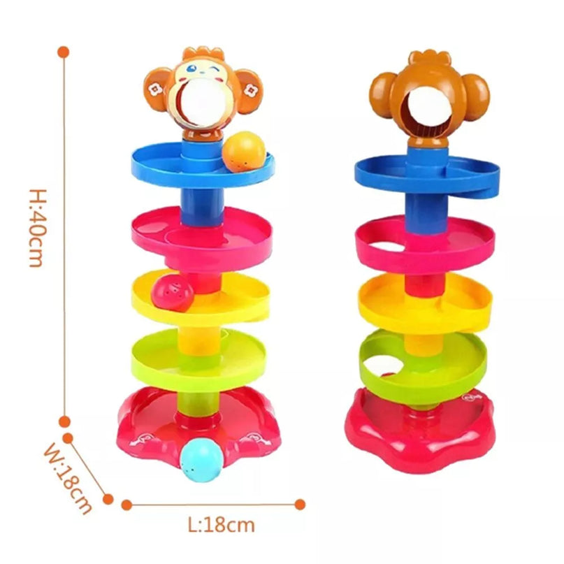 WOOPIE BABY kamuoliukų takelio spiralės rinkinys + 3 kamuoliukai
