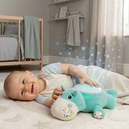 Woopie Baby migdukas–hipopotamas su projektoriumi