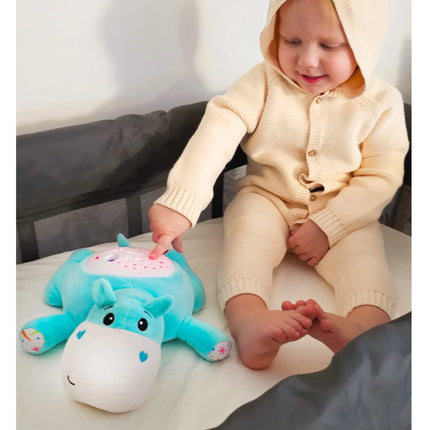 Woopie Baby migdukas–hipopotamas su projektoriumi