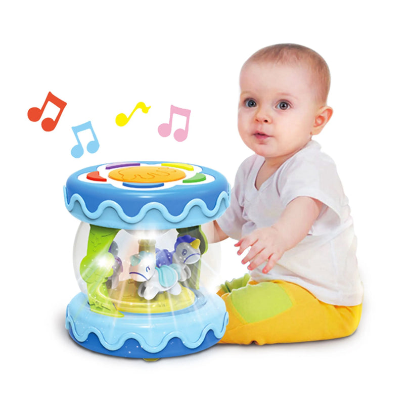 Woopie Baby muzikinis būgnelis 3in1 su žvaigždžių projektoriumi