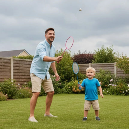 WOOPIE „Badminton Set“ – vaikų badmintonas su 2 raketėmis ir 2 plunksnelėmis