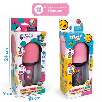 Woopie belaidis karaoke mikrofonas su garsiakalbiu ir LED šviesomis (3+)