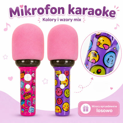 Woopie belaidis karaoke mikrofonas su garsiakalbiu ir LED šviesomis (3+)