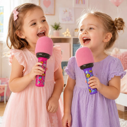 Woopie belaidis karaoke mikrofonas su garsiakalbiu ir LED šviesomis (3+)