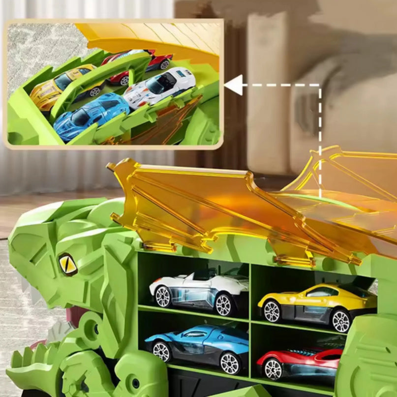 Woopie „Dinozauras Rijikas“ su 12 automobiliukų