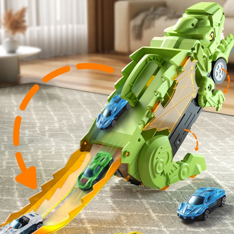 Woopie „Dinozauras Rijikas“ su 12 automobiliukų