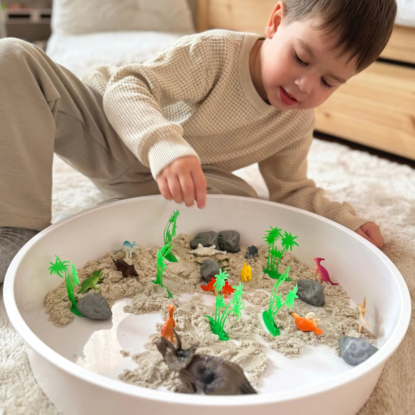 Woopie dinozaurų figūrėlių rinkinys su kraštovaizdžio elementais (40 el.)