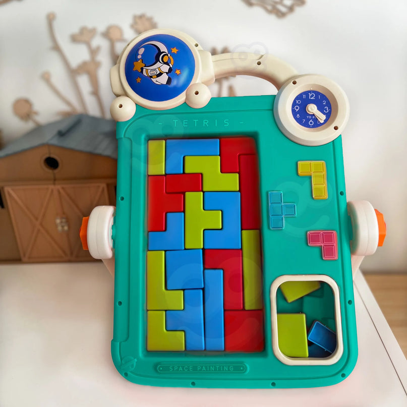 WOOPIE dvipusė piešimo lenta su Tetris dėlione, 3+