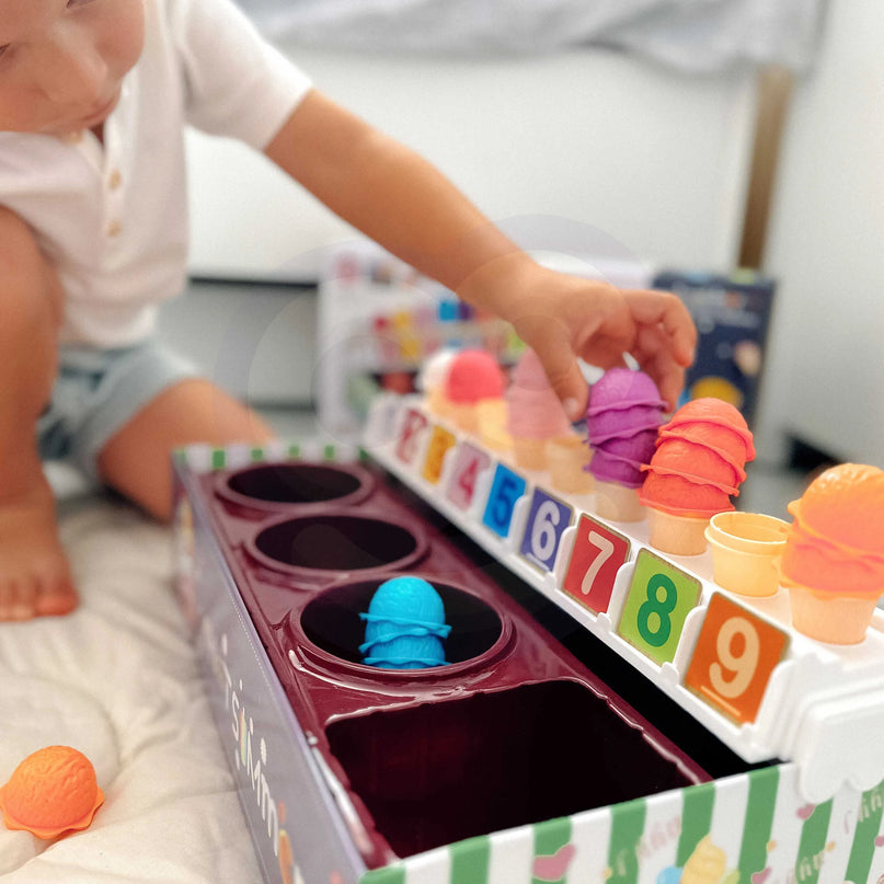 WOOPIE edukacinė ledainė su skaičiavimu ir užsakymų kortelėmis, 3+