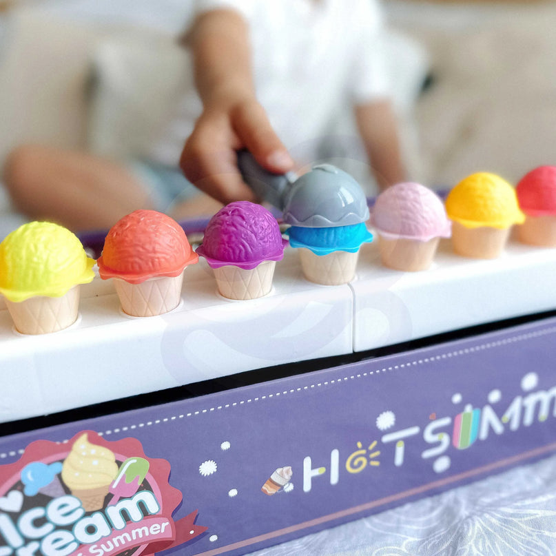WOOPIE edukacinė ledainė su skaičiavimu ir užsakymų kortelėmis, 3+