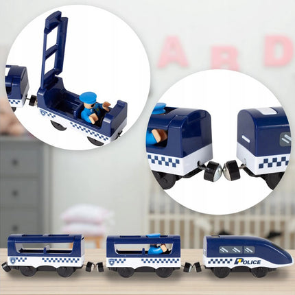 WOOPIE elektrinis traukinio ir policijos trasos rinkinys su sraigtasparniu