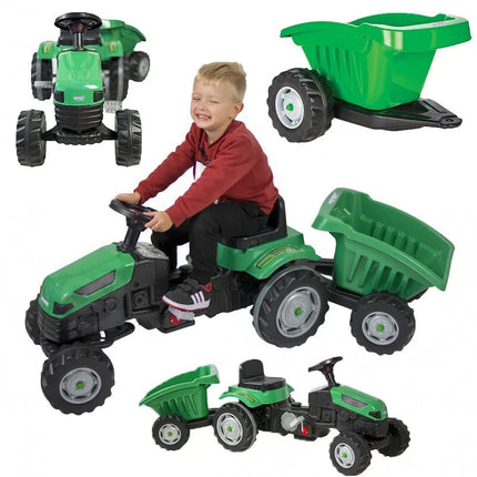 Woopie Farmer GoTrac MAXI pedalinis traktorius su priekaba