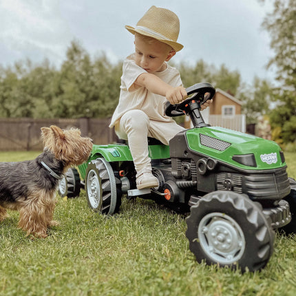 Woopie Farmer GoTrac MAXI pedalinis traktorius su priekaba
