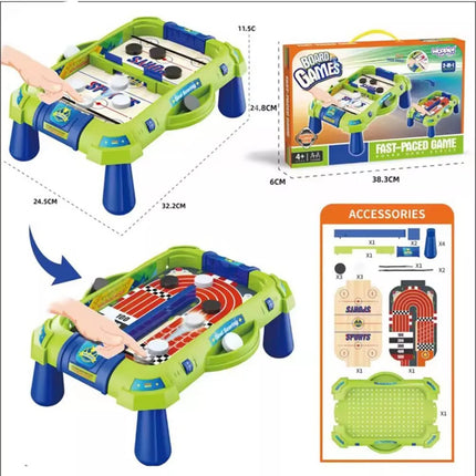 Arkadinis žaidimas 2in1 Mini ledo ritulio lenktynės