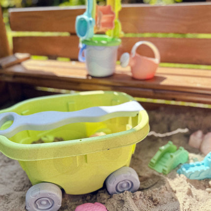 WOOPIE GREEN ekologiškas smėlio karučio rinkinys vaikams, 3+
