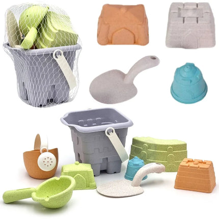 WOOPIE GREEN ekologiškas smėlio rinkinys iš kviečių šiaudų, 3+