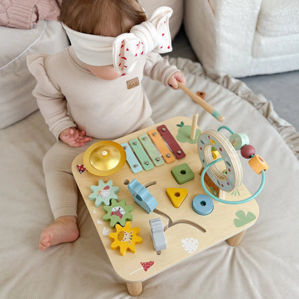 Woopie Green medinis Montessori aktyvumo staliukas 5in1