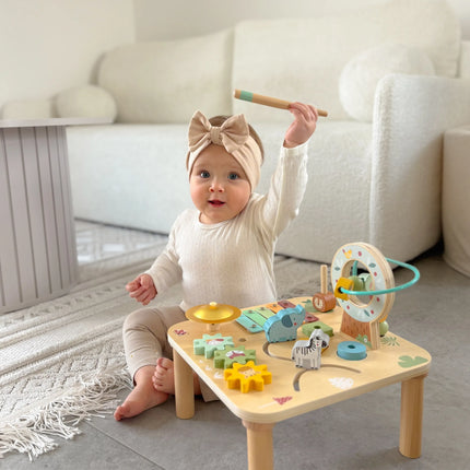 Woopie Green medinis Montessori aktyvumo staliukas 5in1