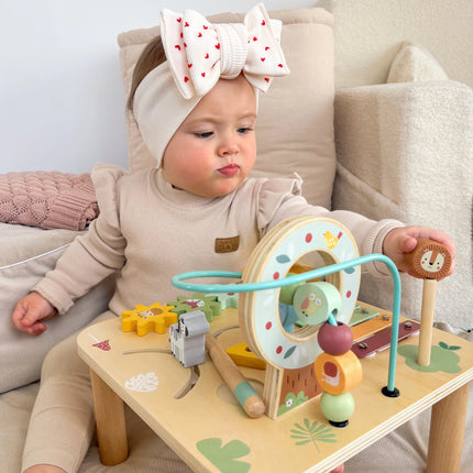 Woopie Green medinis Montessori aktyvumo staliukas 5in1