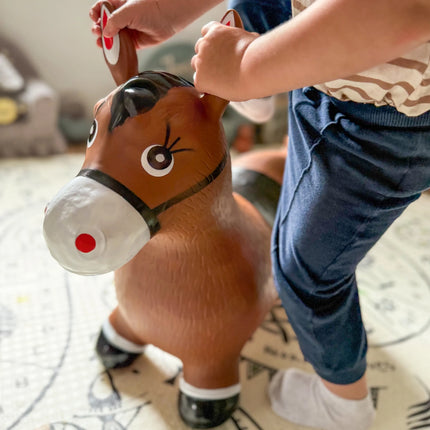 „WOOPIE“ guminis šokinėjimo žaislas – arkliukas + pompa