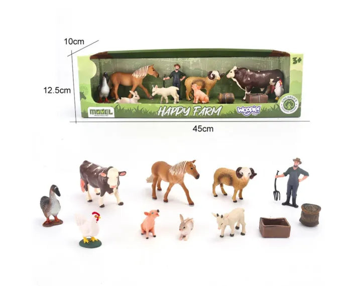 Woopie „Happy Farm“ figūrėlių rinkinys su ūkininku ir gyvūnais