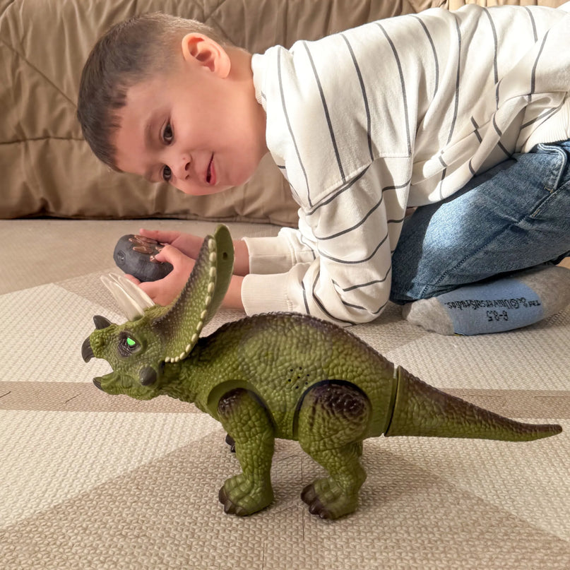 Woopie interaktyvus RC Triceratops robotas su šviesomis, garsais ir judesiais