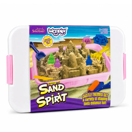 Woopie kinetinio smėlio rinkinys „Sand Spirit“ su lagamine–kuvete (3+)