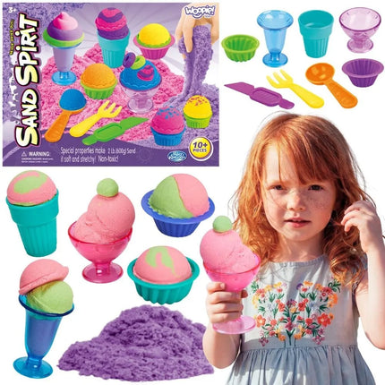 Woopie kinetinio smėlio rinkinys „Violetiniai desertai“ (3+)