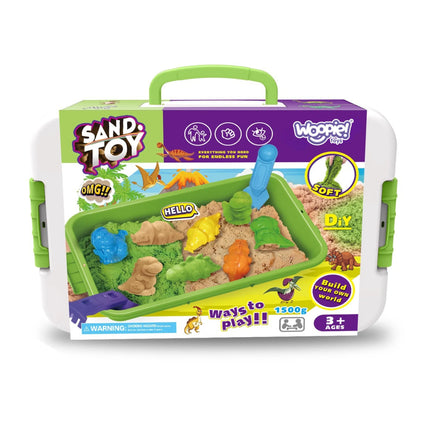 Woopie kinetinis smėlis „Kūrybinis pasaulis lagamine“ (1500 g)