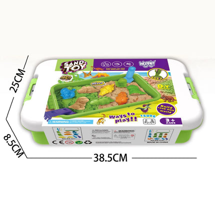 Woopie kinetinis smėlis „Kūrybinis pasaulis lagamine“ (1500 g)