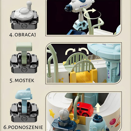 WOOPIE kosminė magnetinė automobilių trasa su mechaniniais elementais, 3+