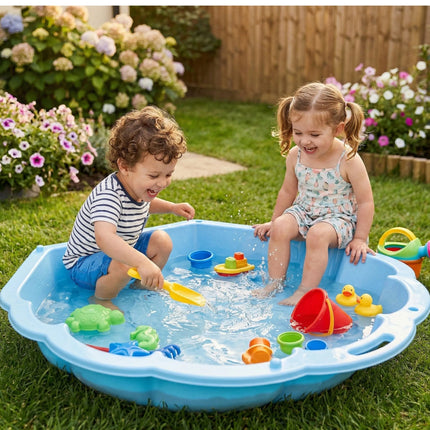 Woopie kriauklė smėlio dėžė 3in1 smėliui, vandeniui ir kamuoliukams