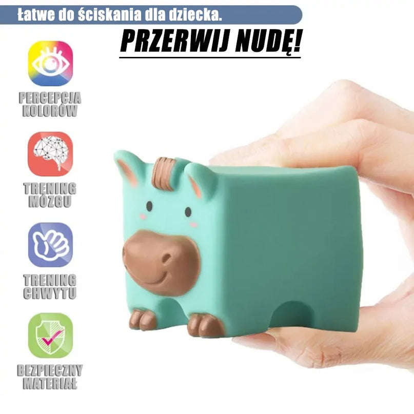 WOOPIE kūdikių sensoriniai kaladėlių rinkinys „Squeeze Puzzle“ (12 vnt.)