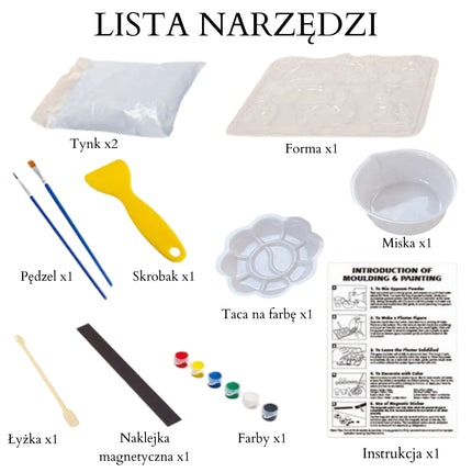 Woopie kūrybinis gipsinių figūrėlių rinkinys „Vienaragiai“ – Mould & Paint (6+)