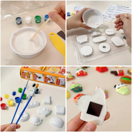 Woopie kūrybinis gipsinių figūrėlių rinkinys „Vienaragiai“ – Mould & Paint (6+)