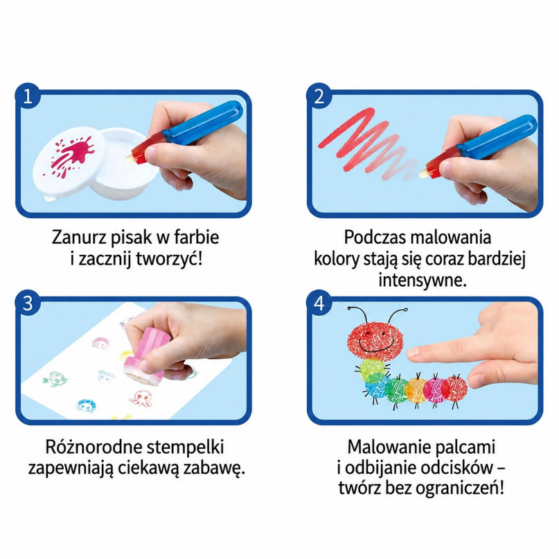 WOOPIE kūrybinis piešimo ir antspaudavimo rinkinys