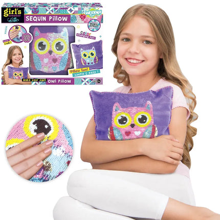 Woopie kūrybinis rinkinys „Blizgi pelėdos pagalvėlė“ – ART&FUN (5+)