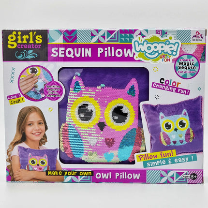 Woopie kūrybinis rinkinys „Blizgi pelėdos pagalvėlė“ – ART&FUN (5+)